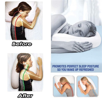 U Shape Pillow for Side Sleepers with Memory Foam by HitMyNeed