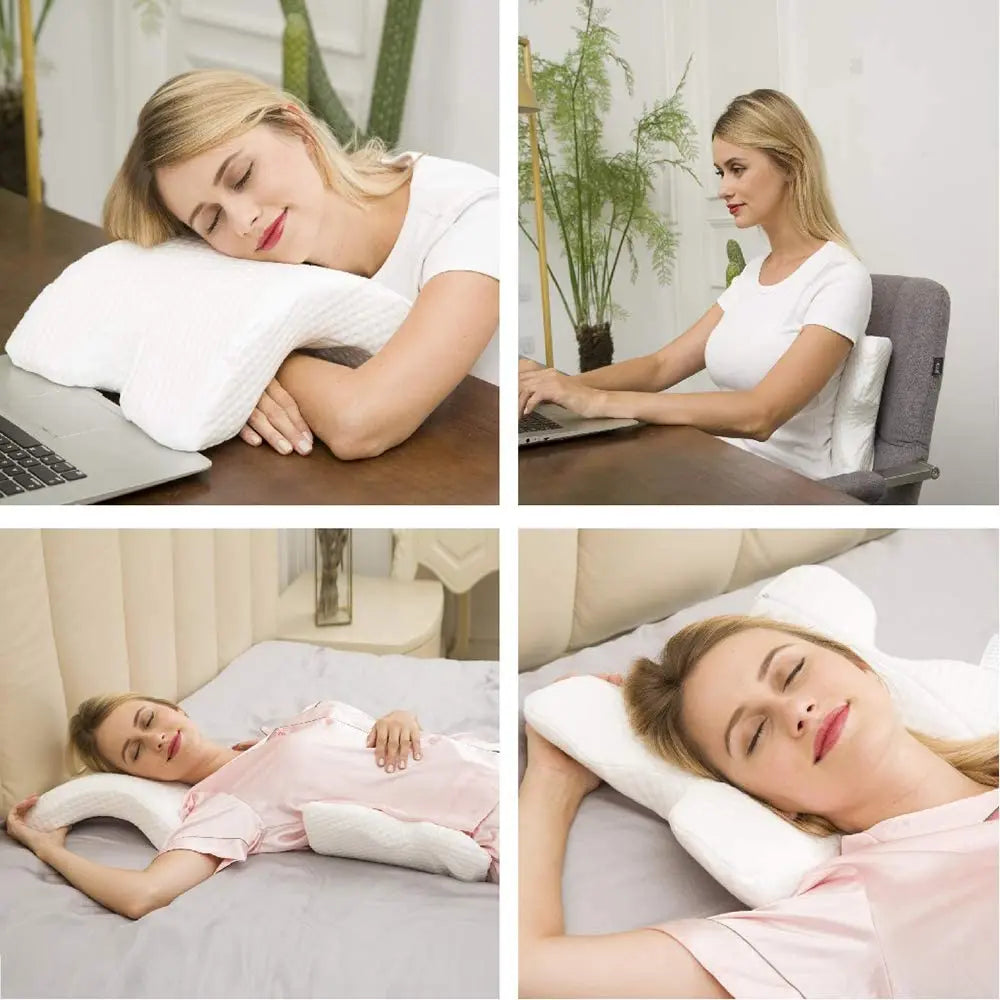 U-Shaped Curved Orthopedic Memory Foam Sleep Pillow by HitMyNeed