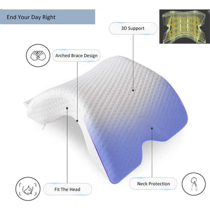 U-Shaped Curved Orthopedic Memory Foam Sleep Pillow by HitMyNeed