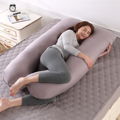 U-Shaped Pregnancy Pillow for Maternity Support grey by HitMyNeed