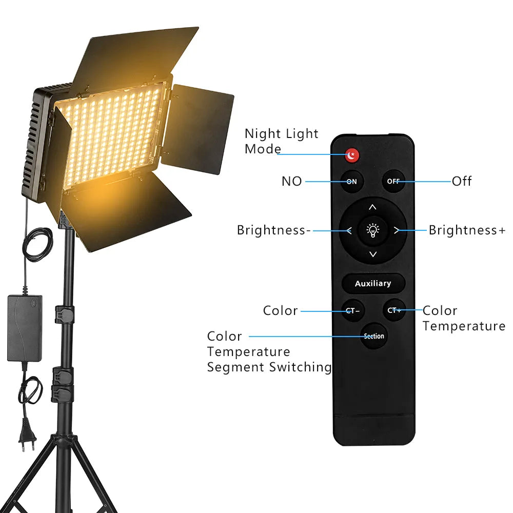 U800+ Bi-Color LED Video Light with Tripod & Remote by HitMyNeed