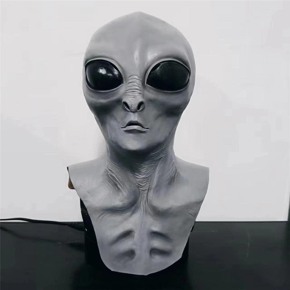 UFO Alien Skull Latex Mask for Halloween Cosplay by HitMyNeed