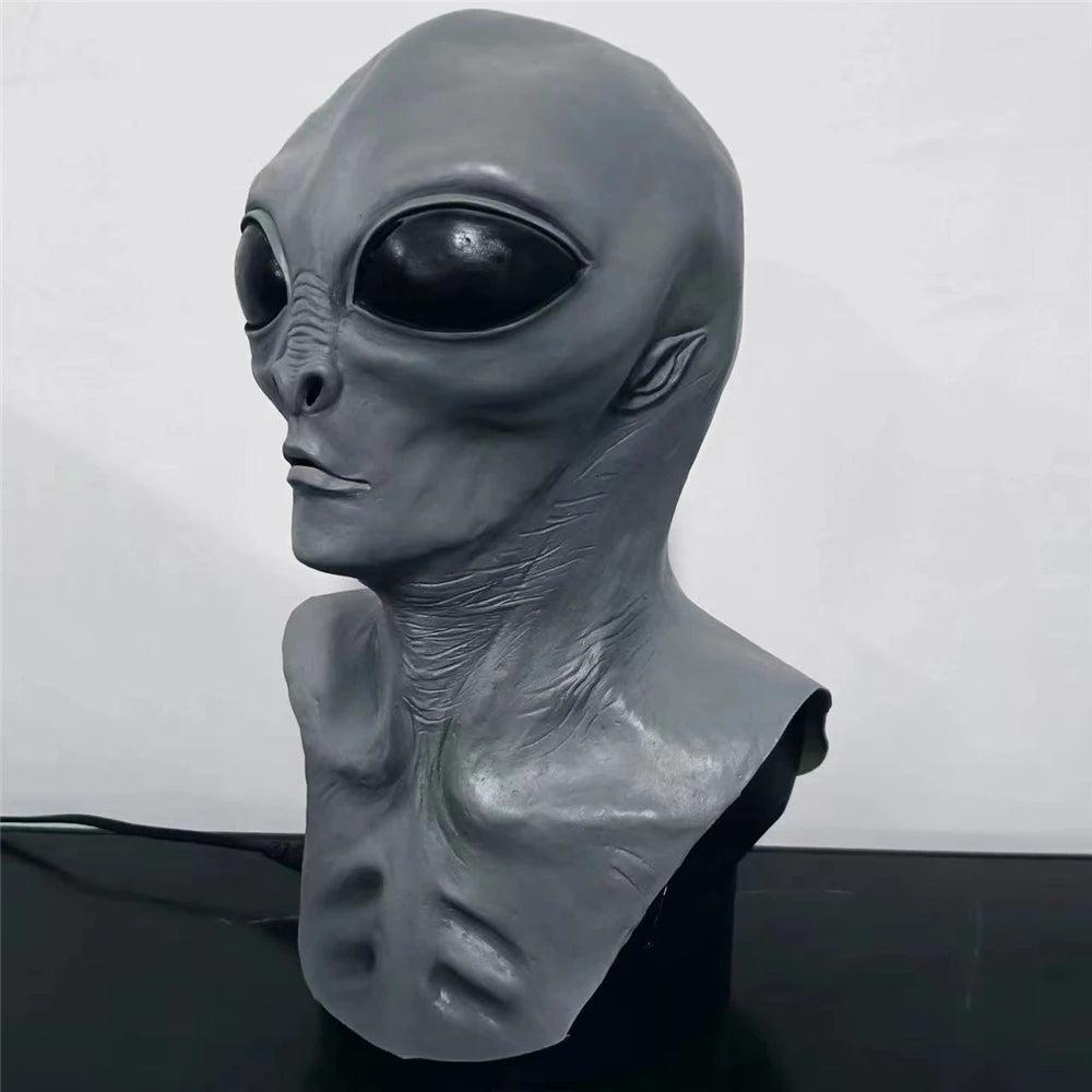 UFO Alien Skull Latex Mask for Halloween Cosplay by HitMyNeed
