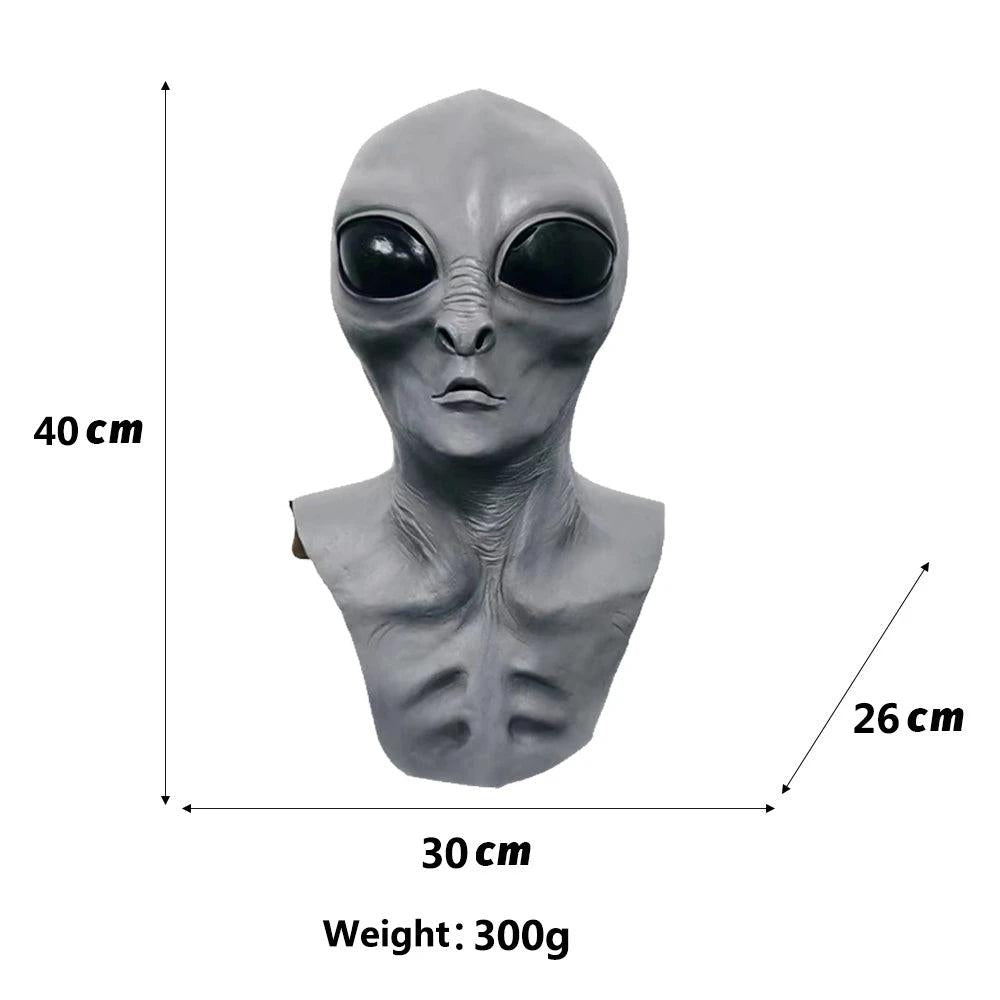 UFO Alien Skull Latex Mask for Halloween Cosplay by HitMyNeed