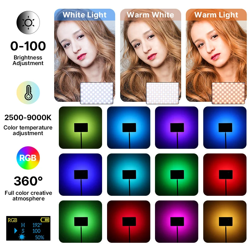 Ulanzi RGB Video Light Panel 2500-9000K 8000mAh by HitMyNeed