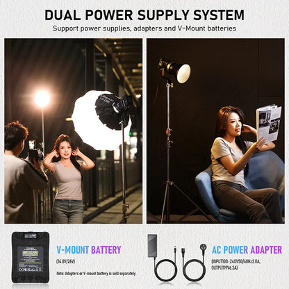 Ulanzi VL-120Bi / VL-120C 120W V-Mount Video Light by HitMyNeed