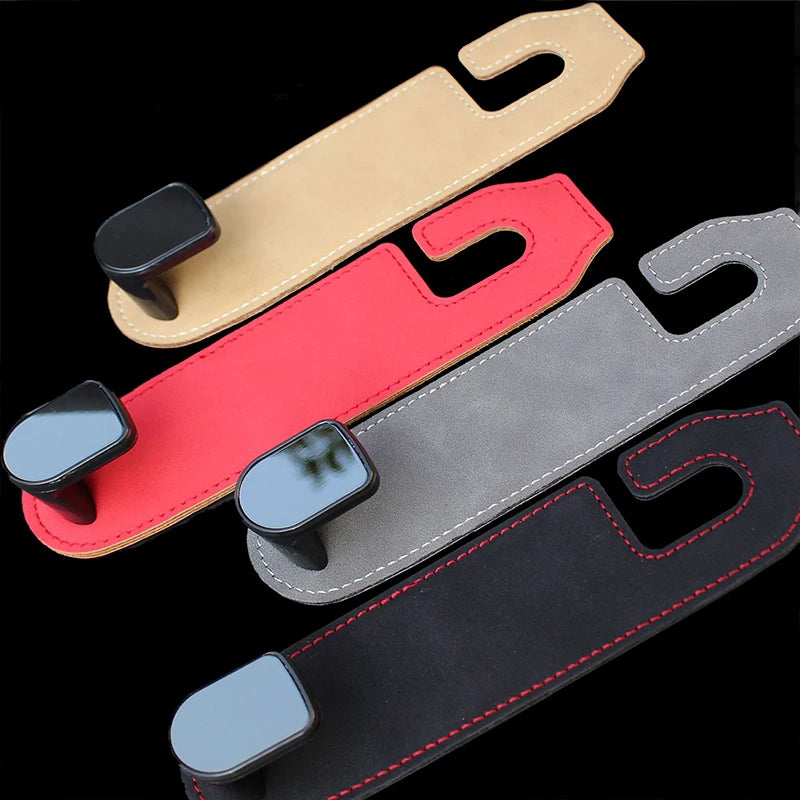 Ultra Fine Leather Car Headrest Hook by HitMyNeed