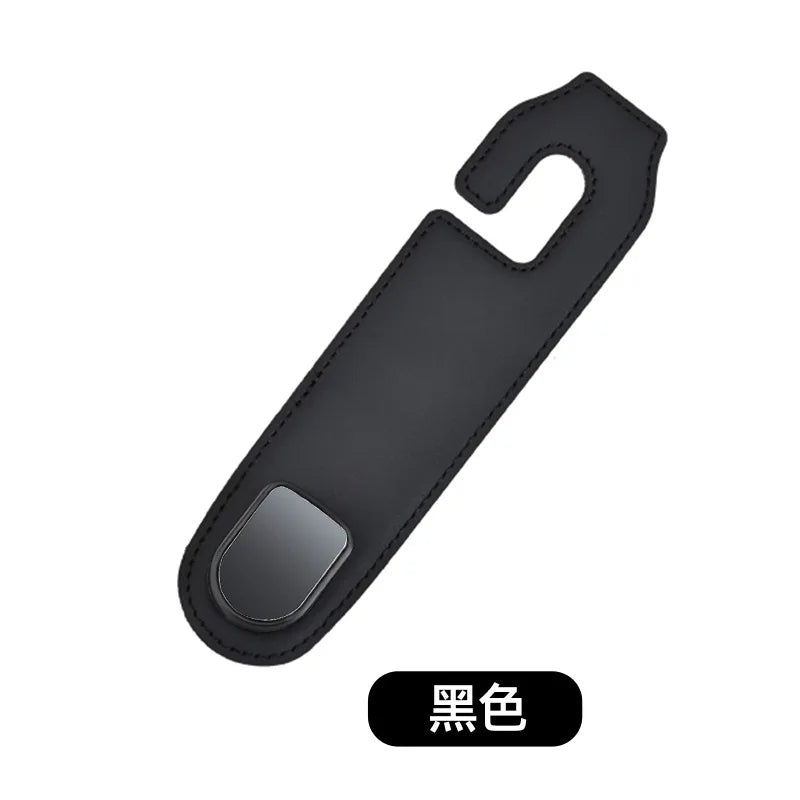 Ultra Fine Leather Car Headrest Hook black by HitMyNeed