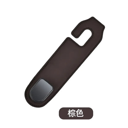 Ultra Fine Leather Car Headrest Hook brown by HitMyNeed