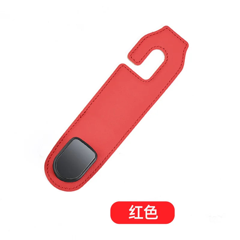 Ultra Fine Leather Car Headrest Hook red by HitMyNeed