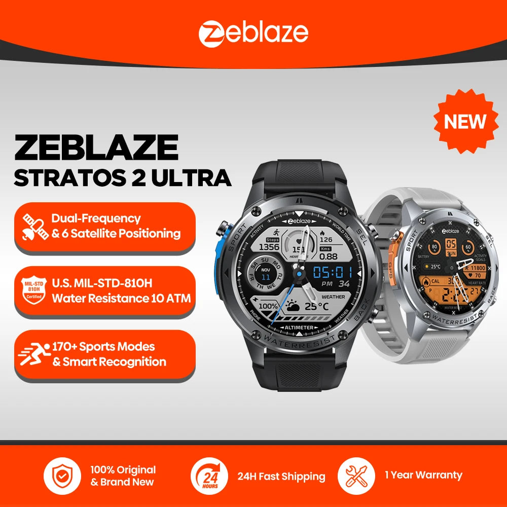 Ultra GPS Outdoor Smartwatch with Dual-Band GNSS by HitMyNeed