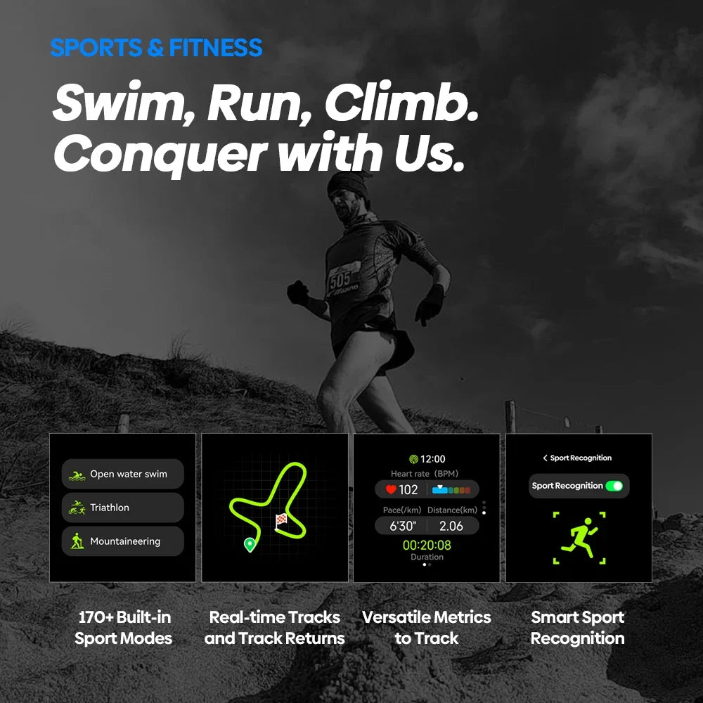 Ultra GPS Outdoor Smartwatch with Dual-Band GNSS by HitMyNeed