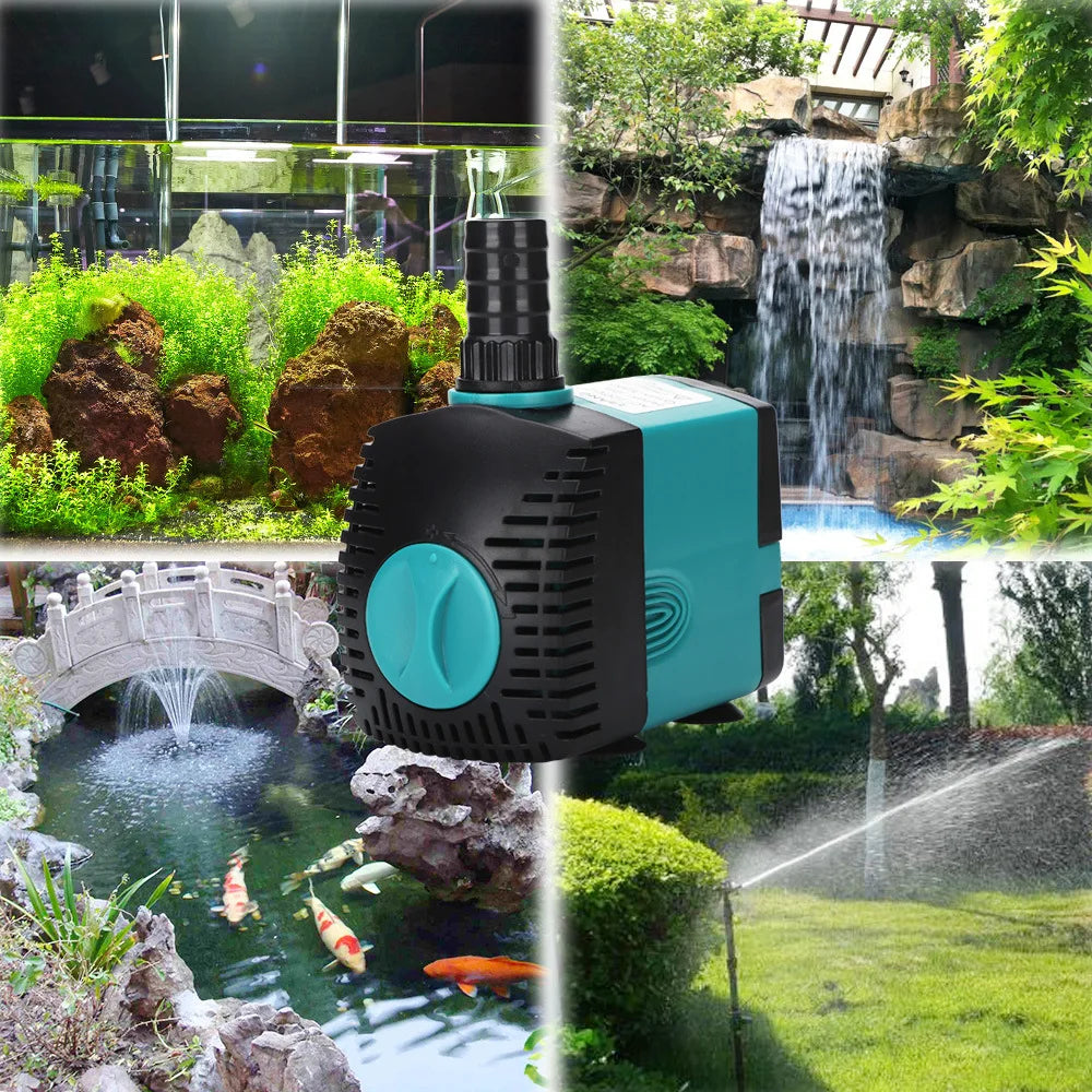 Ultra-Quiet Submersible Aquarium & Pond Water Pump by HitMyNeed