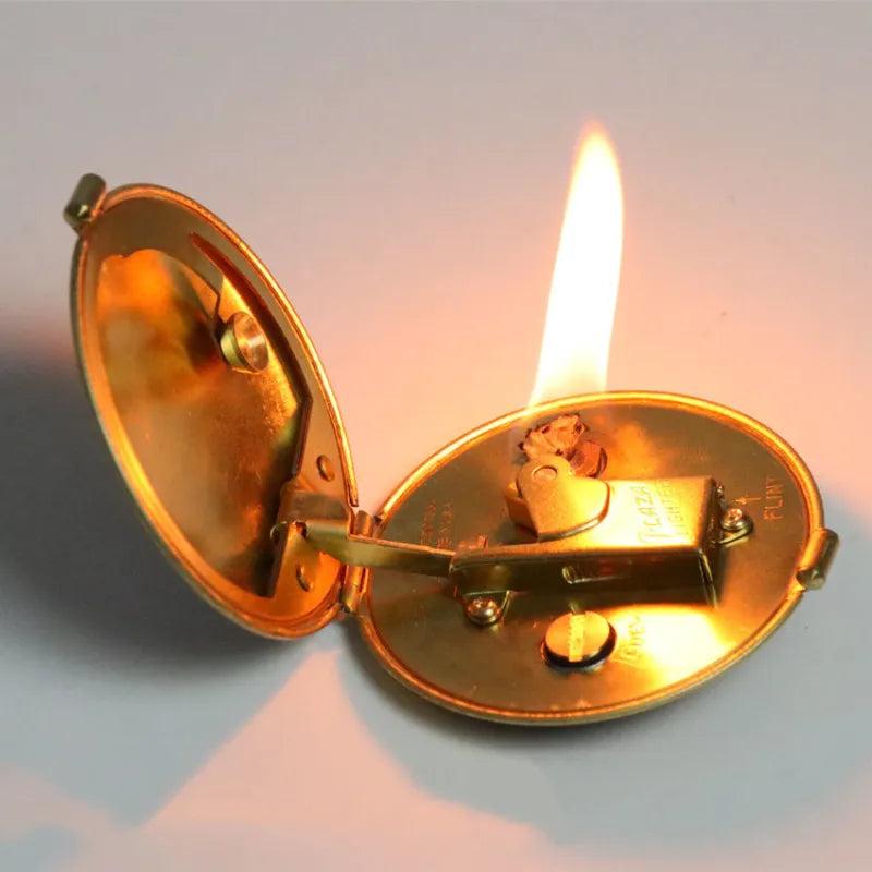 Ultra-Thin Retro Metal Kerosene Pocket Lighter by HitMyNeed