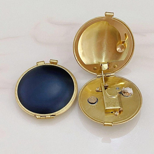 Ultra-Thin Retro Metal Kerosene Pocket Lighter black-gold by HitMyNeed