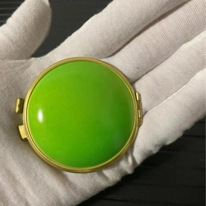 Ultra-Thin Retro Metal Kerosene Pocket Lighter jade-green by HitMyNeed