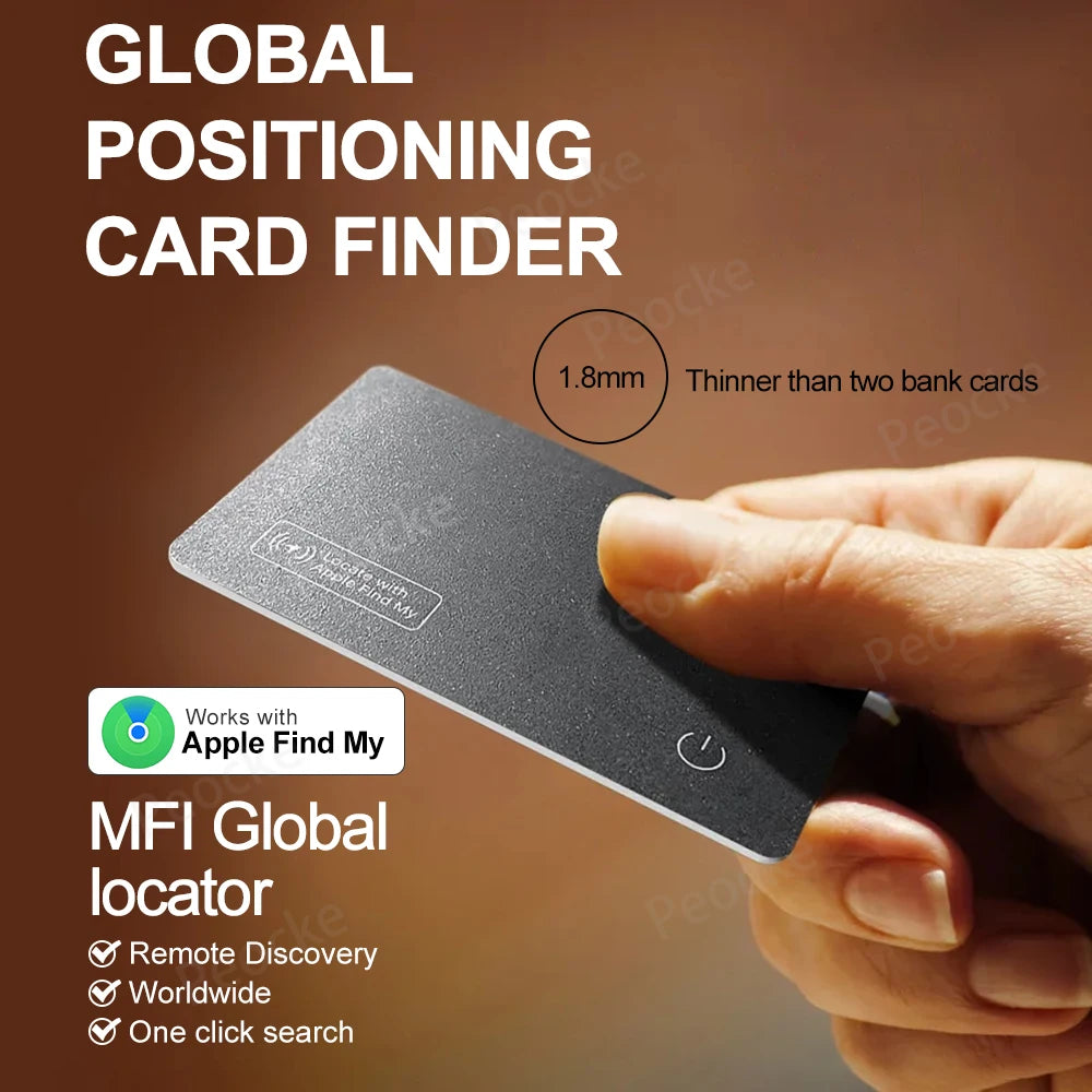 Ultra-Thin Wallet Tracker Card with Find My & Bluetooth by HitMyNeed