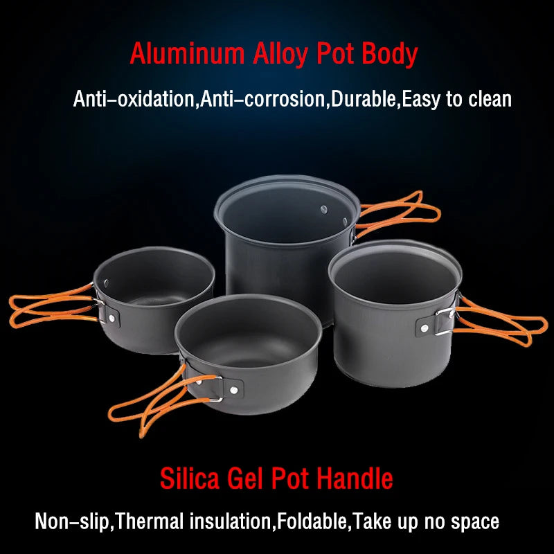 Ultralight 3-Person Camping Cookware Set Non-Stick by HitMyNeed