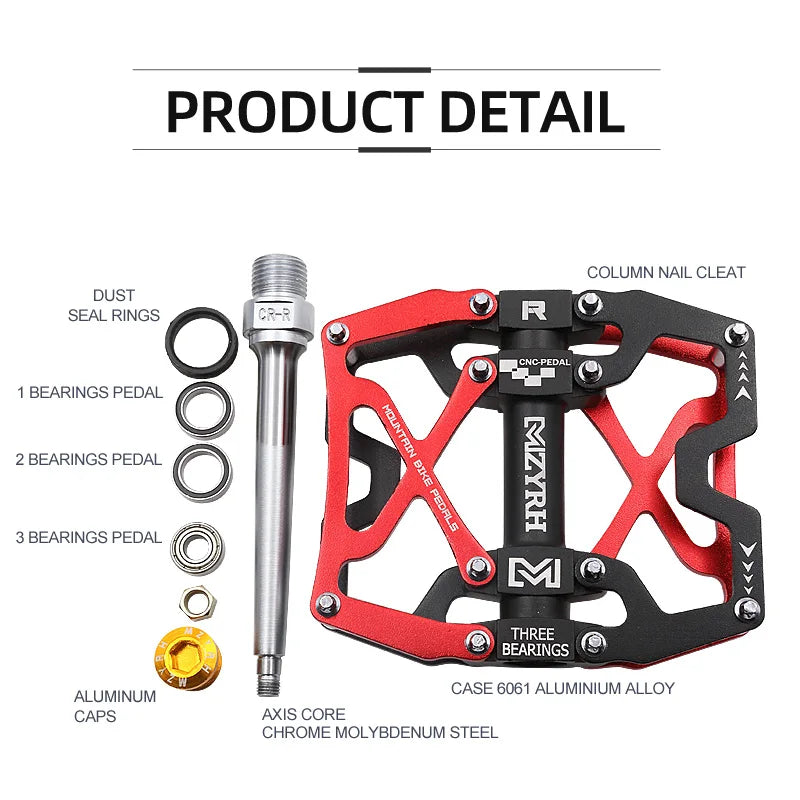 Ultralight Alloy Bike Pedals with 3 Sealed Bearings by HitMyNeed