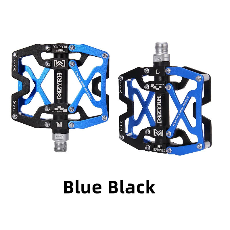 Ultralight Alloy Bike Pedals with 3 Sealed Bearings y06-blue-black by HitMyNeed