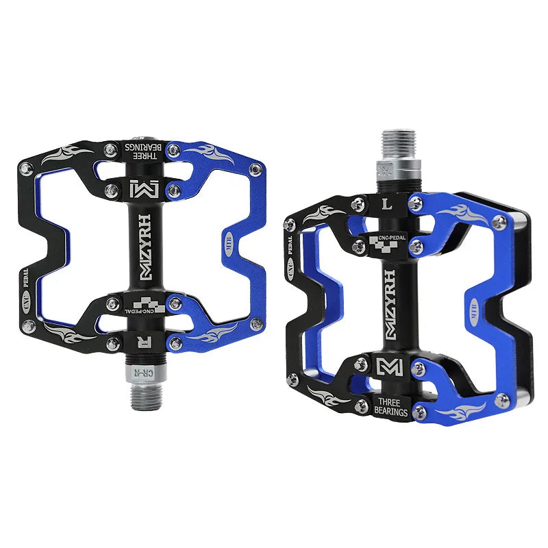 Ultralight Alloy Bike Pedals with 3 Sealed Bearings y08-black-blue by HitMyNeed