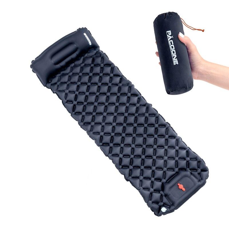 Ultralight Camping Inflatable Sleeping Pad with Pillow by HitMyNeed