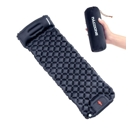 Ultralight Camping Inflatable Sleeping Pad with Pillow by HitMyNeed