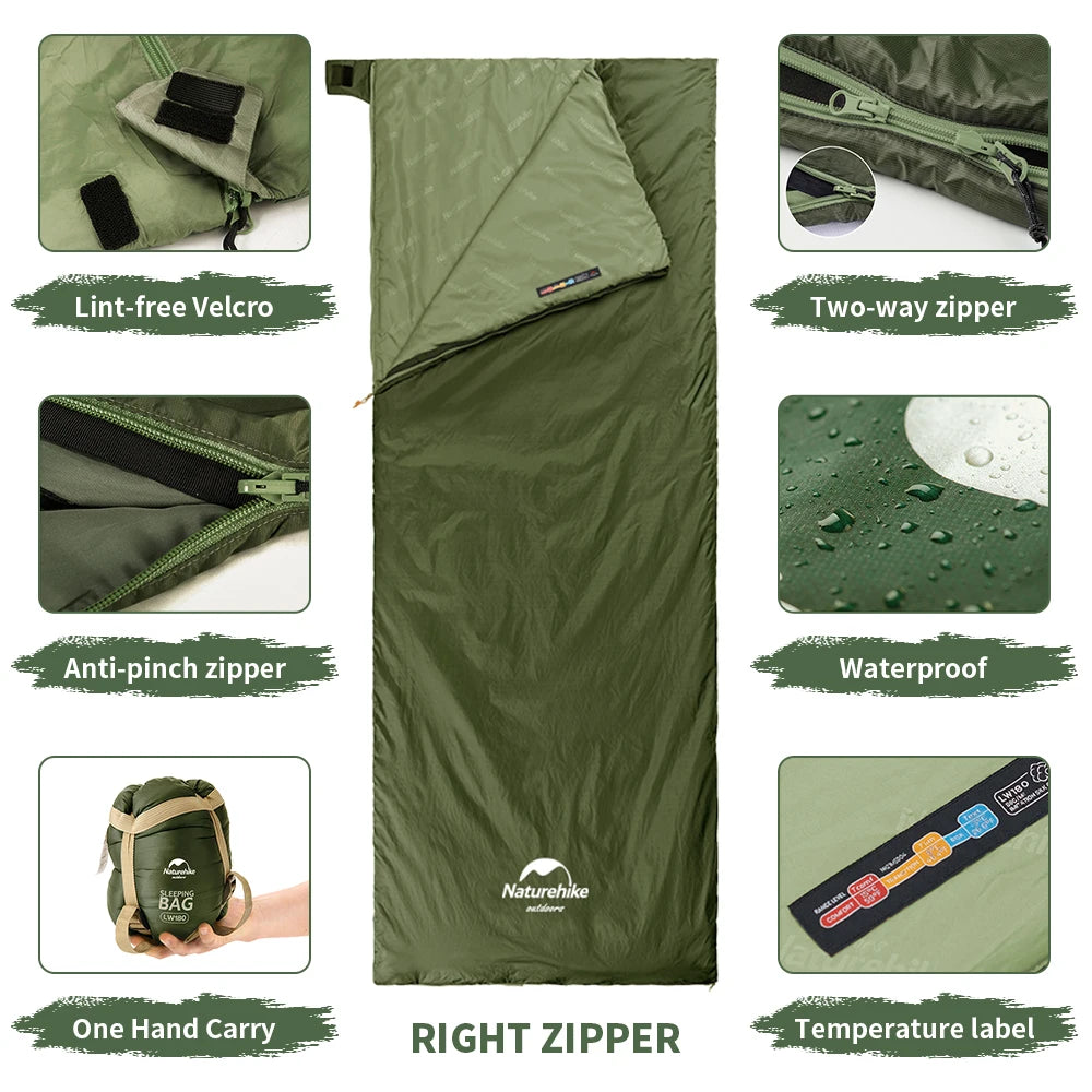 Ultralight Cotton Sleeping Bag for Camping & Hiking by HitMyNeed