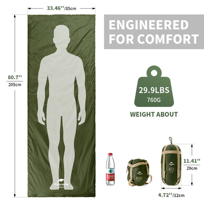 Ultralight Cotton Sleeping Bag for Camping & Hiking by HitMyNeed