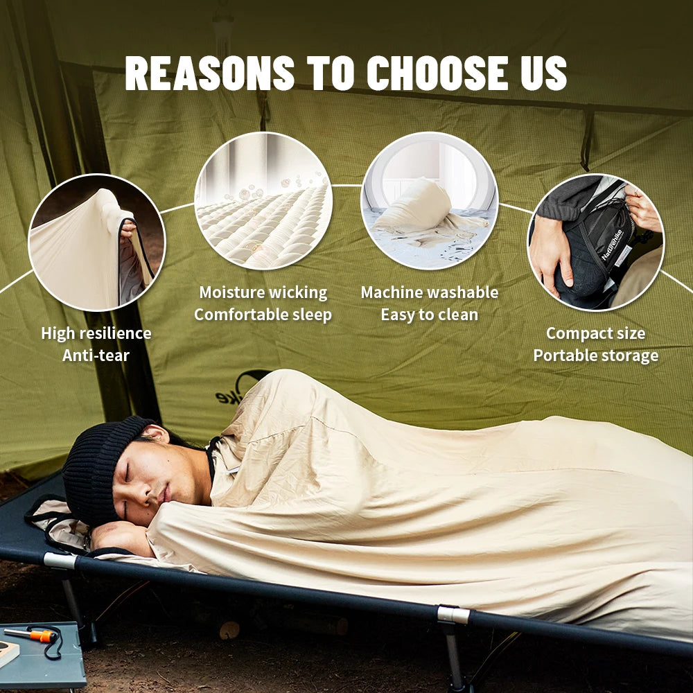 Ultralight Elastic Sleeping Bag Liner for Travel by HitMyNeed