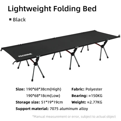 Ultralight Foldable Camping Cot with Aluminum Frame navy-blue by HitMyNeed