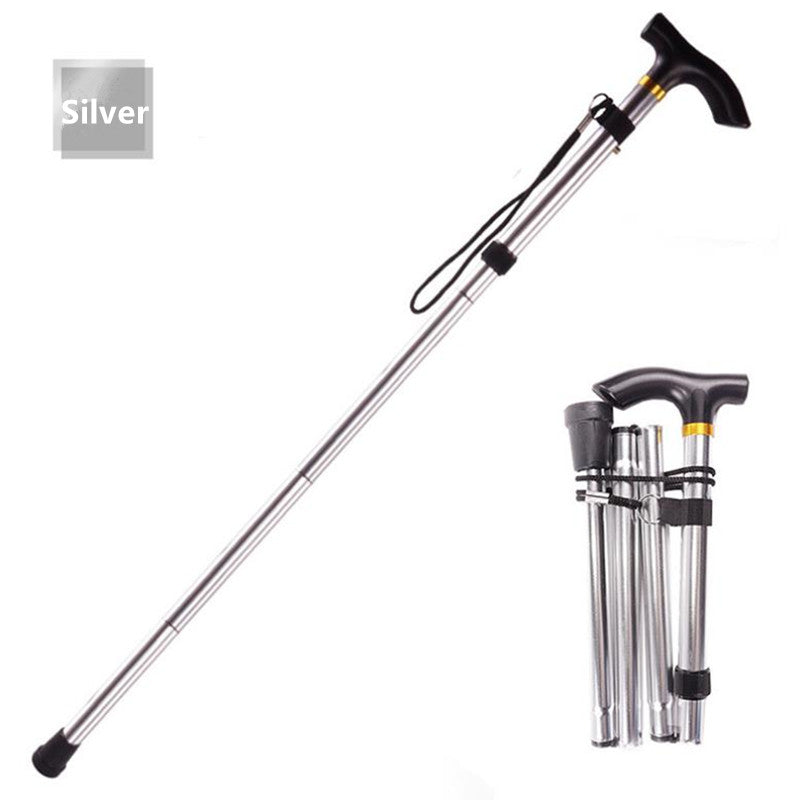 Ultralight Folding Trekking Pole, 4-Section Aluminum by HitMyNeed