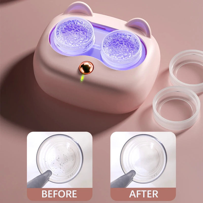 Ultrasonic Contact Lens Cleaner with Removable Case by HitMyNeed