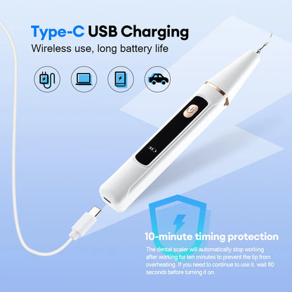 Ultrasonic Dental Scaler with LED for Home Tartar Care by HitMyNeed