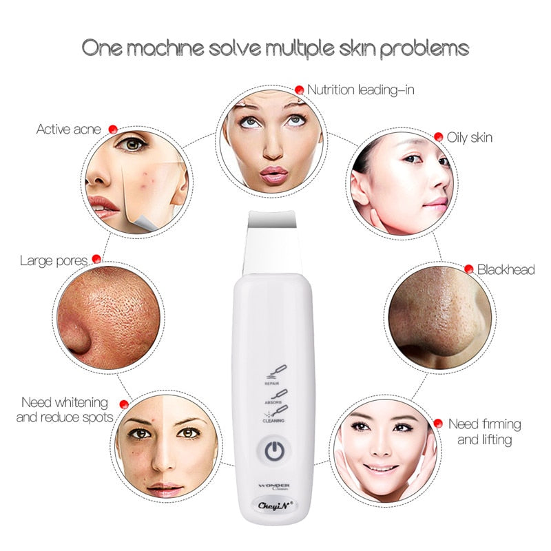 Ultrasonic Face Exfoliator & Facial Cleansing Device by HitMyNeed
