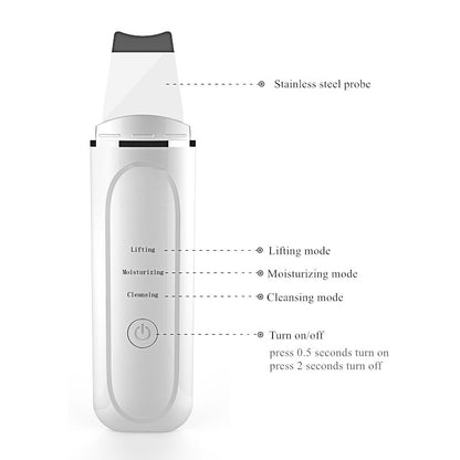 Ultrasonic Facial Skin Scrubber with 3 Care Modes by HitMyNeed