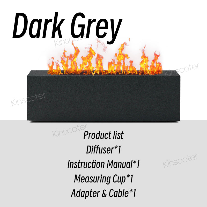 Ultrasonic Flame-Effect Aroma Diffuser 200ml dark-grey by HitMyNeed