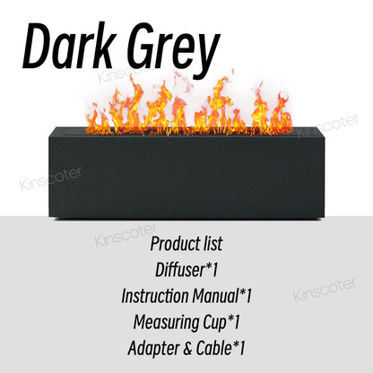Ultrasonic Flame-Effect Aroma Diffuser 200ml dark-grey by HitMyNeed