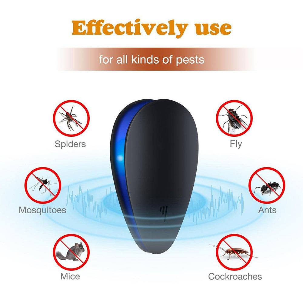 Ultrasonic Pest Repeller Plug-In for Rodents & Insects black-eu by HitMyNeed