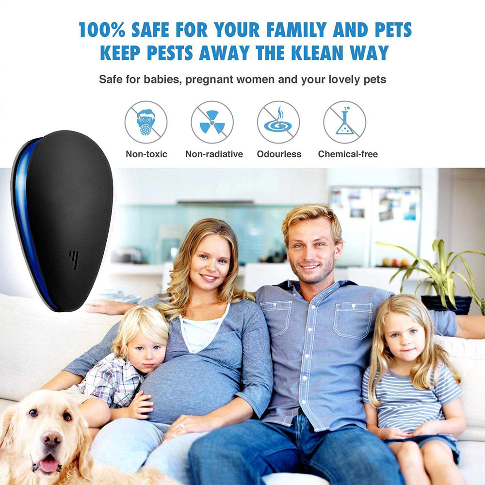 Ultrasonic Pest Repeller Plug-In for Rodents & Insects black-uk by HitMyNeed