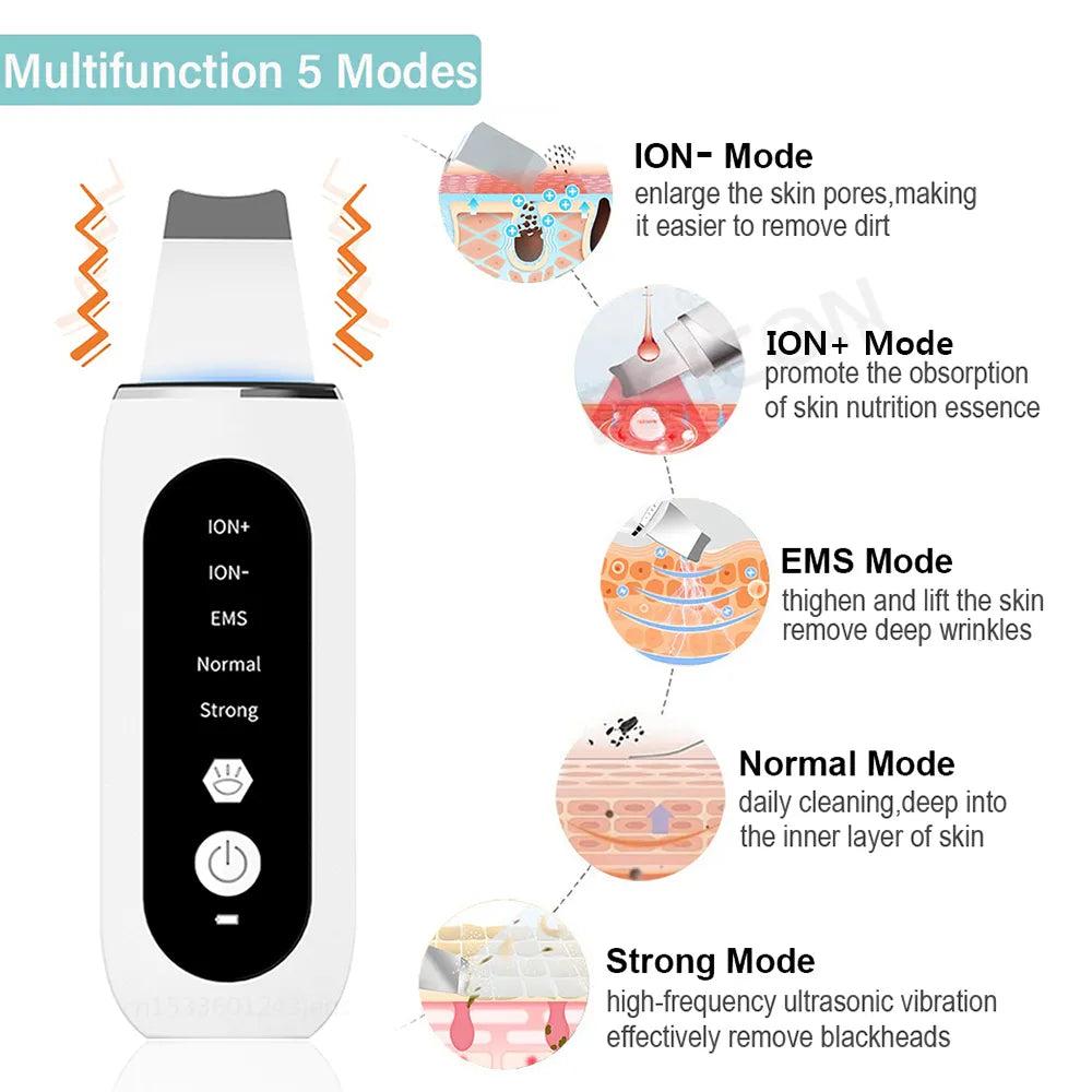 Ultrasonic Skin Scrubber Blackhead & Pore Cleaner by HitMyNeed