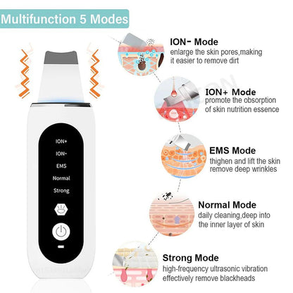 Ultrasonic Skin Scrubber Blackhead & Pore Cleaner by HitMyNeed