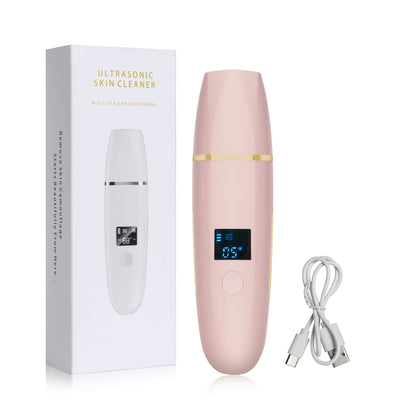Ultrasonic Skin Scrubber Blackhead Remover pink by HitMyNeed