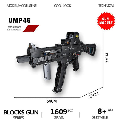 UMP45 Building Block Gun Model 1609pcs by HitMyNeed