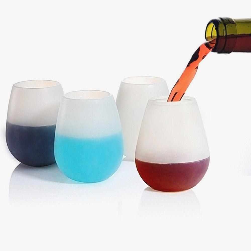 Unbreakable Silicone Wine Glasses Set of 4 by HitMyNeed