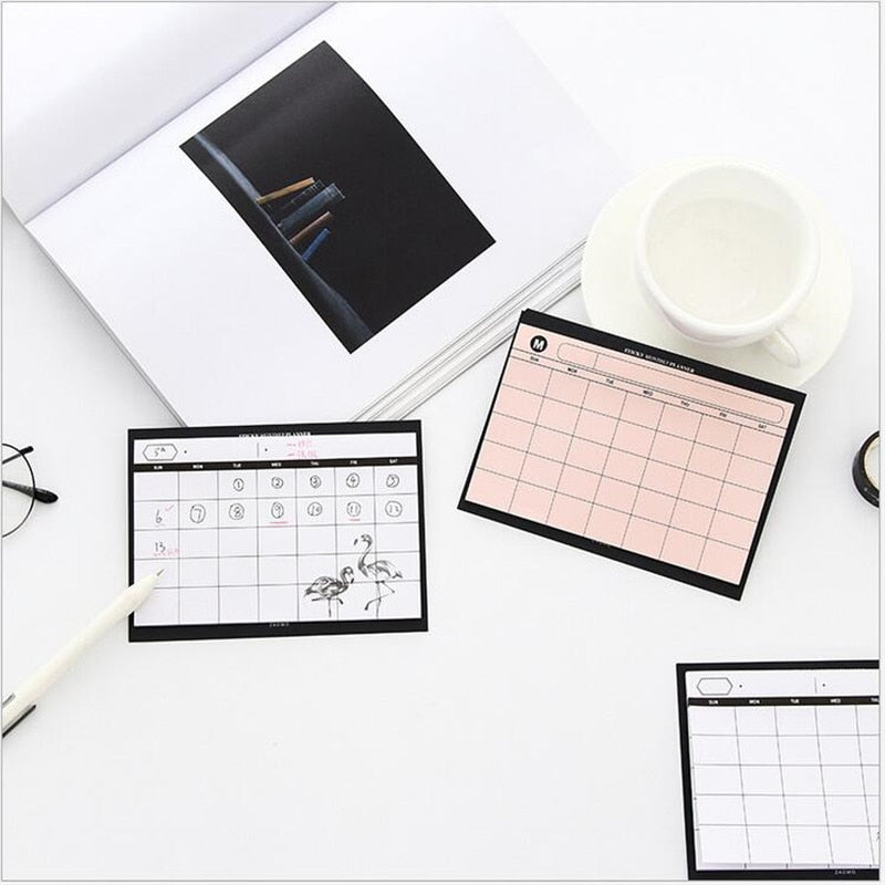 Undated Monthly Planner Paper Pad, 30 Sheets by HitMyNeed