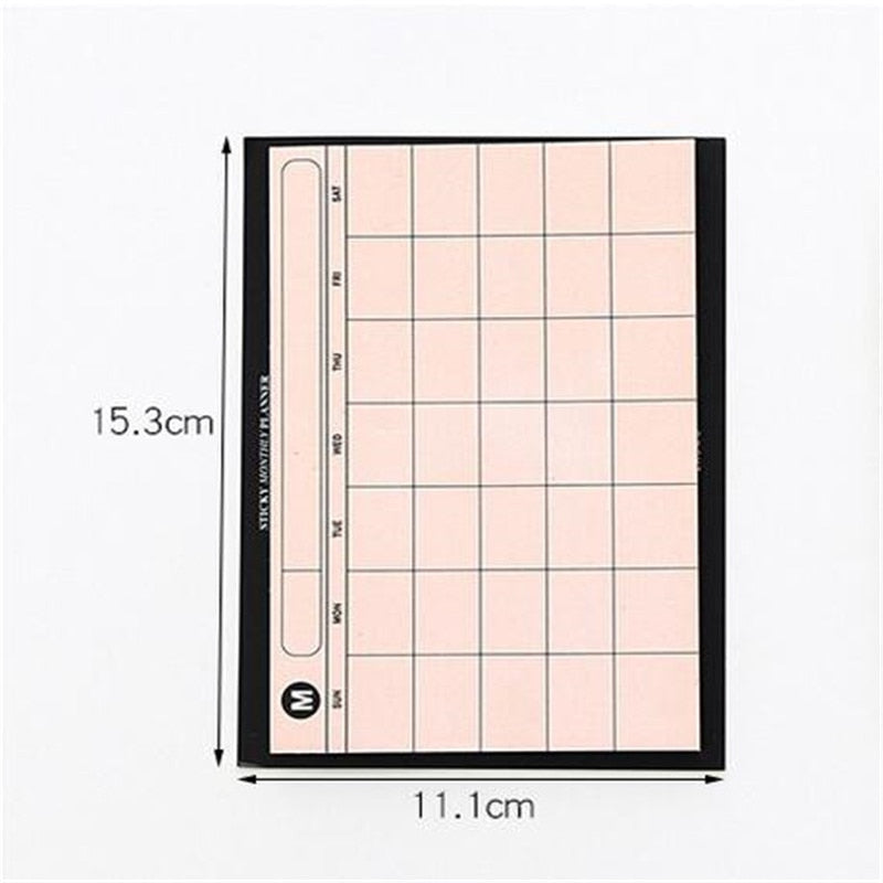 Undated Monthly Planner Paper Pad, 30 Sheets by HitMyNeed