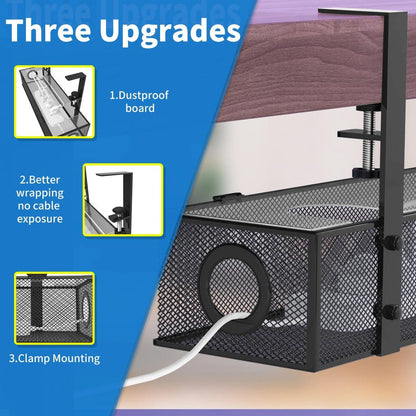 Under Desk Box Tray with Clamp Mount, 1 Pack by HitMyNeed