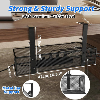 Under Desk Box Tray with Clamp Mount, 1 Pack by HitMyNeed