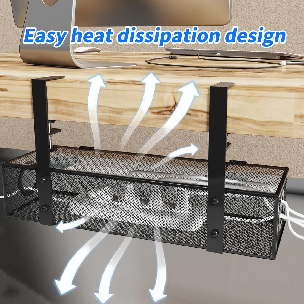 Under Desk Box Tray with Clamp Mount, 1 Pack by HitMyNeed